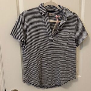 NWT Vineyard Vines Navy and White Striped Polo
